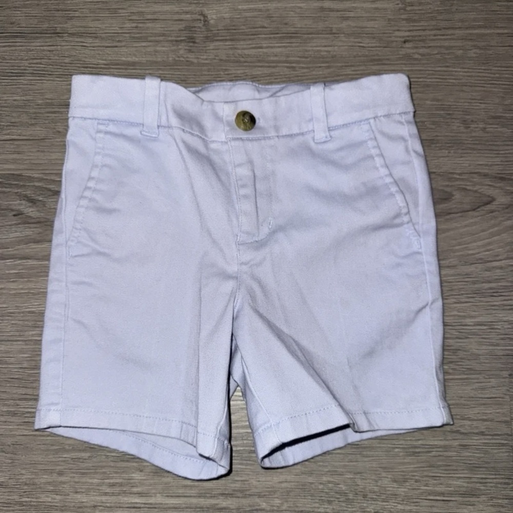 Janie and Jack Size 3 Zip Pale Blue Shorts with Adj. Waist LNC